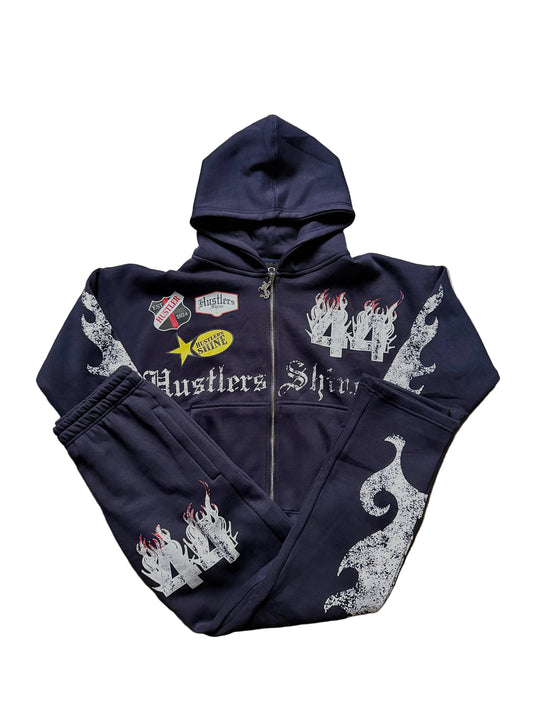 Hustlers Shine OGM Tracksuit - Navy