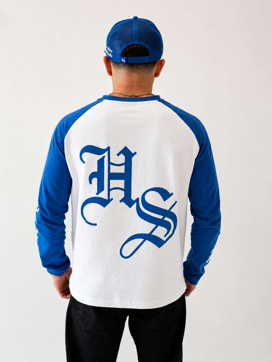 Hustlers Shine Long Sleeve - Blue/White